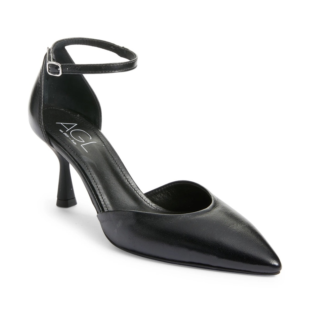 AGL Pauline d"Orsay Pointed Toe Pump in Nero